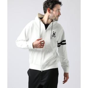 パーカー スリーブライン ジップアップ フーディ メンズ
