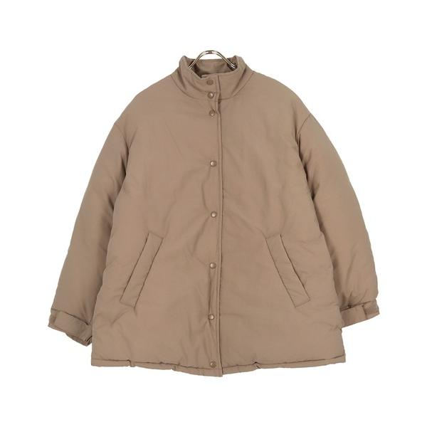 ダウンコート ダウンジャケット スタンドカラーミドル丈ナイロンコート レディース