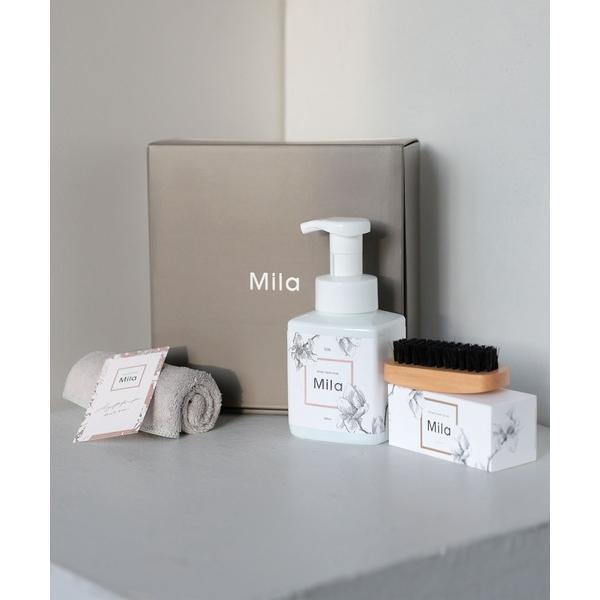 「 Mila 」 水がいらないシューズシャンプー　ブラシ付きギフトセット 靴用洗剤