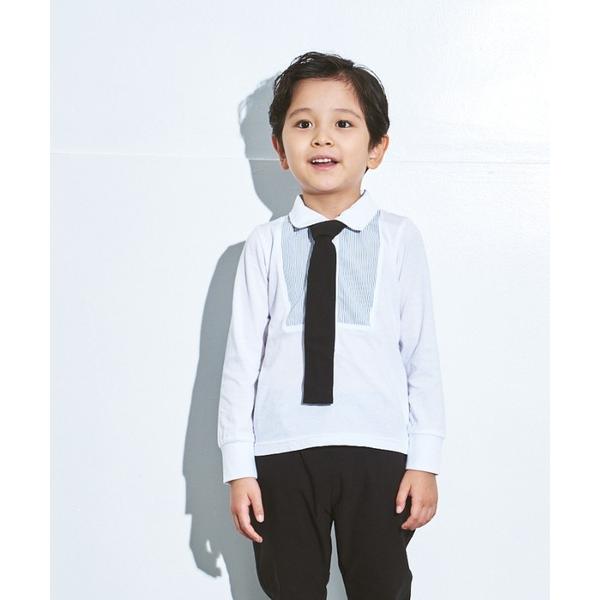 ブラウス シャツ 天竺ネクタイ付きポロシャツ キッズ 子供服 男の子