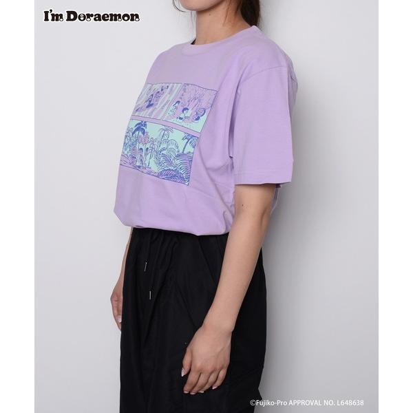 tシャツ 半袖 I’M DORAEMON（ものがたり・総柄）/半袖Tシャツ レディース メンズ
