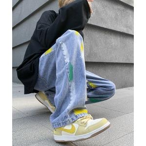 ジーンズ ストリートペイントデニム メンズ レディース