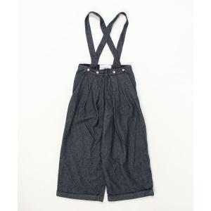 サロペット オーバーオール レディース LIVINGTONE/リヴィントーン　SHEPARD　Navypants/ワイドデニムサロペット｜zozo