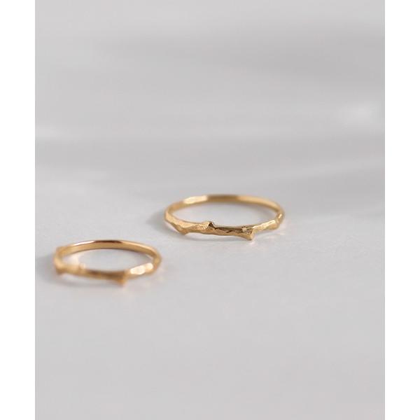 指輪 リング 「ギフトボックス付」クラフト調リング「K10」 レディース