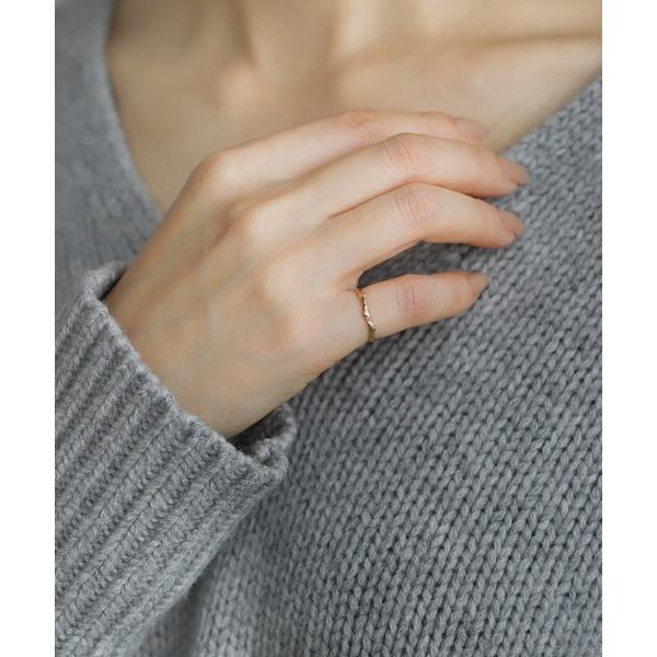 指輪 リング 「ギフトボックス付」クラフト調ピンキーリング「K10」 レディース