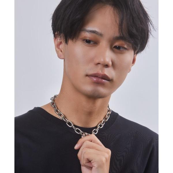 ネックレス 金属アレルギー対応「ieLS」ステンレス ボリュームチェーンネックレス メンズ レディー...