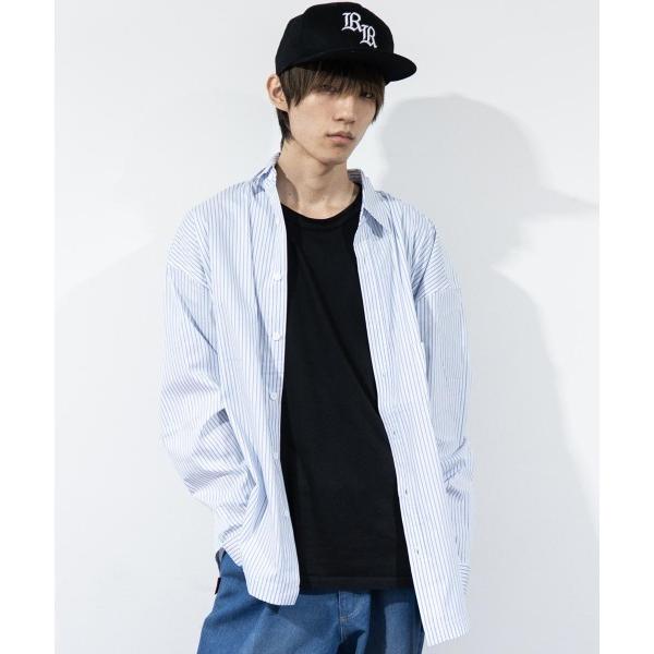 シャツ RIO.REVIB  ブロード長袖ピンストライプシャツ メンズ レディース