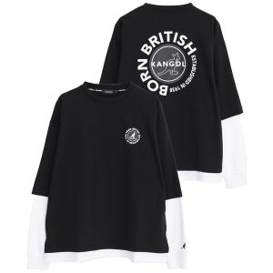 メンズ tシャツ Tシャツ KANGOL/カンゴール オーバーサイズ レイヤード サークルロゴ バックプリント 長袖 Tシャツ｜zozo