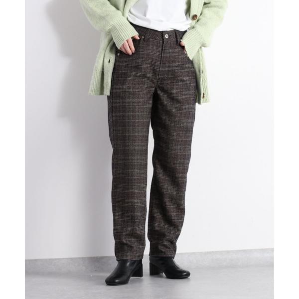 パンツ チェック リラックスイージーテーパードパンツ　「追加生産分」 レディース
