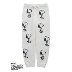 ルームウェア パジャマ 【PEANUTS】総柄ジャガードロングパンツ