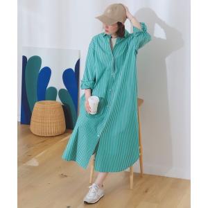 ワンピース シャツワンピース B:MING by BEAMS / ストライプ シャツワンピース