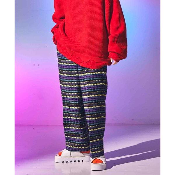 パンツ 「ユニセックスアイテム」ツイードワンタックワイドパンツ「MAISON SPECIAL/メゾン...