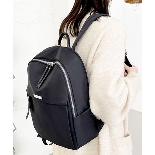 デイバック リュック 「A4収納可/軽量」「防水」ポイントレザーのきれいめレディースリュックサック/...