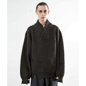 ニット DESTROYED V-NECK RIB SWEATER :68373232:ZOZOTOWN Yahoo!店