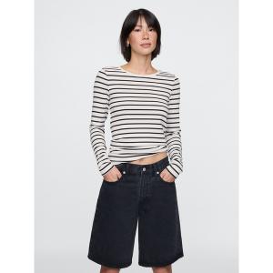 tシャツ モダンクルーネック長袖Tシャツ レディース
