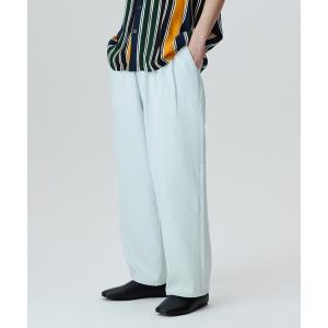 パンツ デニム ジーンズ ブリーチ ワイド 3タック ワイドデニムパンツ/サステナブル