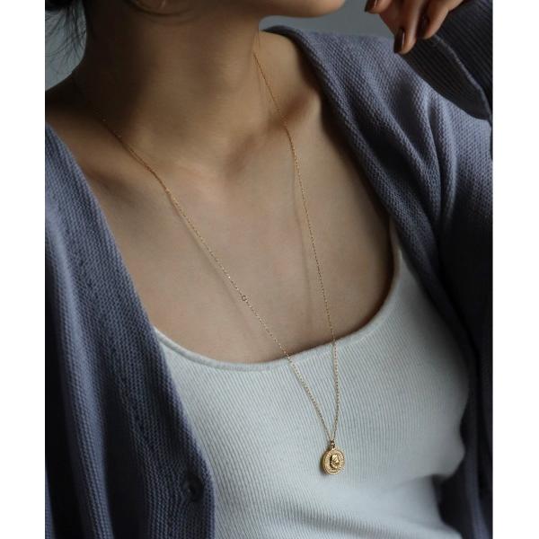 ネックレス 「グッシオ」 金属アレルギー対応　コインネックレス K18金プレーティング サージカルス...