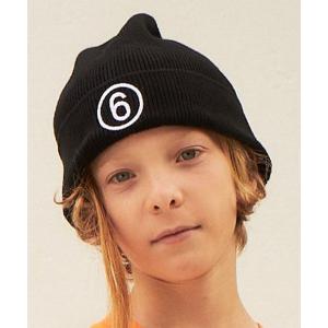 帽子 キャップ キッズ MM6 Maison Margiela(エムエムシックス)Kids ＆ Junior ワンポイントブランドロゴニット帽子｜zozo