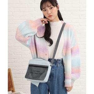 ショルダーバッグ バッグ フェイクレザー メッシュポケットショルダー