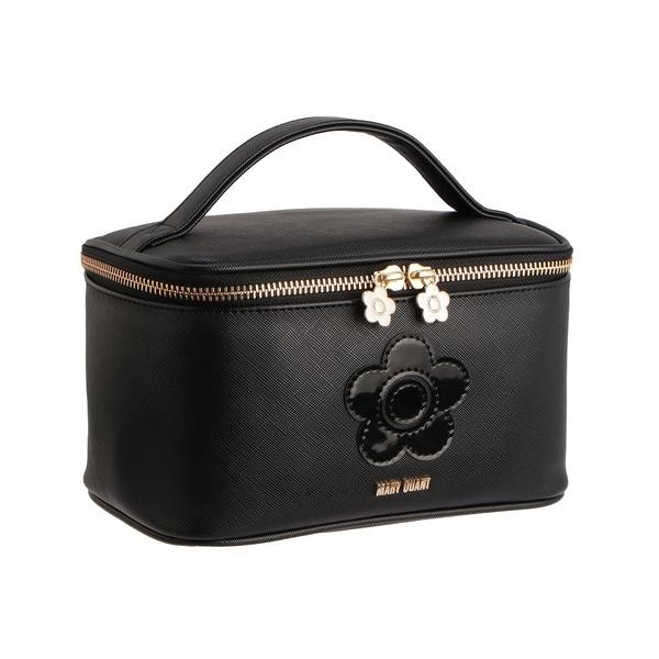 ポーチ マリークワント mary quant サフィアーノデイジーパッチ ミラーバニティ レディース