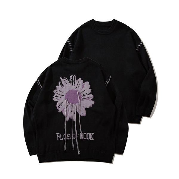 セーター ニット HOOK -original- 個性派レイジーステッチフリンジ付きマーガレットニッ...