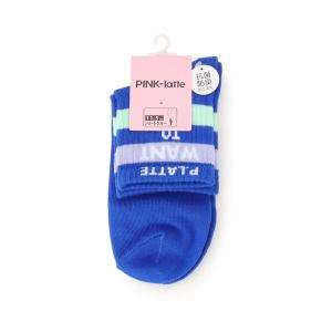 靴下 11.5cm丈ロゴラインリブソックス