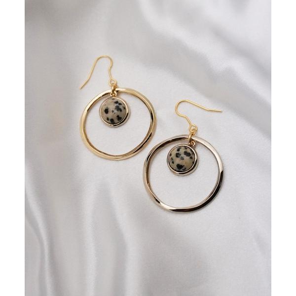 ピアス 「Jolie ＆ Micare」ダルメシアンストーン ピアス　DAS0203 レディース