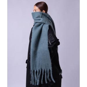 マフラー ストール STD 「ボリュームフリンジマフラー」太フリンジ ボリューム ストールマフラー ふわふわ レディース メンズ