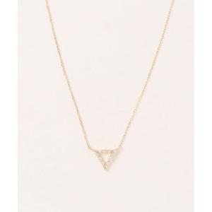 con affetto ネックレス K18ダイヤラウンドネックレス レディース