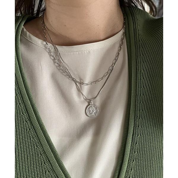 ネックレス コイン２ホンセットネックレス　185543 レディース