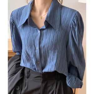 ブラウス シャツ ワッシャー加工シャツ レディース