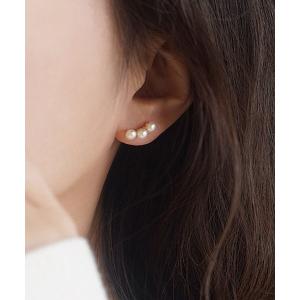 anq.（アンク） ピアス 「anq.」K10・淡水ホワイト ボタンパール