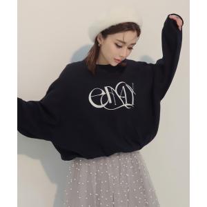 ニット eimyロゴバイカラーニットプルオーバー