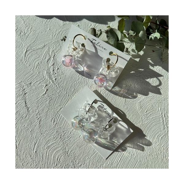 イヤリング 「Felice」ビッグフラワーしゃぼん2WAY earring(MA) レディース