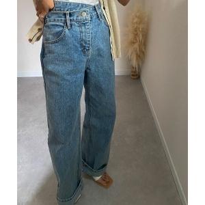 レディース パンツ デニム ジーンズ Waist design loose denims / ウエストデザインルーズデニム｜zozo