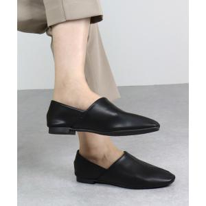 スリッポン スクエアトゥストレッチバブーシュ レディース