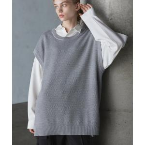 ベスト Loose silhouette knitted vest / ルーズシルエットニットベスト