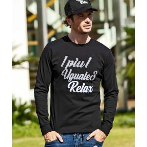 tシャツ 1PIU1UGUALE3 RELAX(ウノピゥウノウグァーレトレ リラックス)グラデーションアップリケロングTシャツ メンズ レディース
