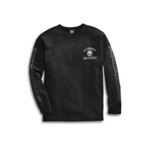 tシャツ スカル・ロングスリーブTシャツ/Black メンズ