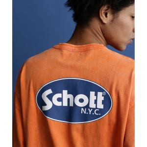 tシャツ Tシャツ メンズ 「WEB LIMITED」Schott/ショット/LS T-SHIRT OVAL LOGO/オーバルロゴ ロンT