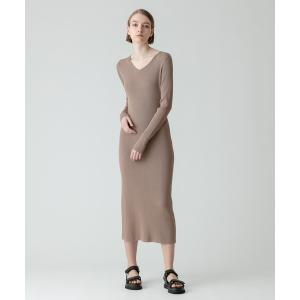 CFCL◇長袖ワンピース/1/ポリエステル/BLK/無地/CF006KH053