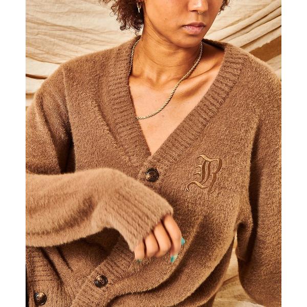 カーディガン 「RAZZIS/ラズイズ」Rロゴ刺繍フェザーヤーンカーディガン「Y」 メンズ レディー...