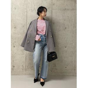 アウター 金釦ダブルブレザーオーバージャケット