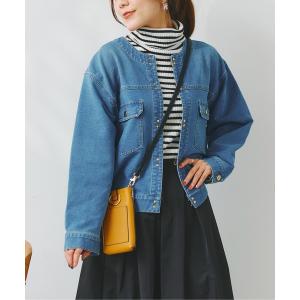 ジャケット Gジャン ゴールドフックノーカラーGジャン レディース