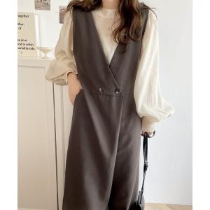 サロペット オーバーオール 1枚でこなれレディ。ワイドオールインワン