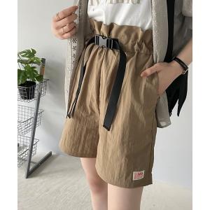 パンツ 《JaVa ジャバコラボ》大人のミニ。バックルベルトショートパンツ