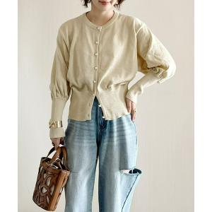 カーディガン パールボタンカーディガン