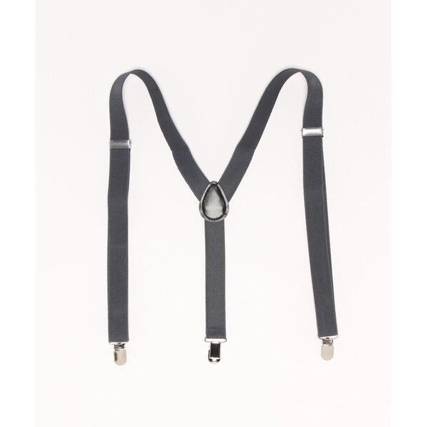 サスペンダー ソリッドカラーデザインサスペンダー レディース メンズ