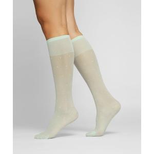 靴下 レディース Doris Dot Knee highs Light green｜zozo