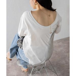 バックオープン tシャツ（レディースTシャツ、カットソー）｜トップス